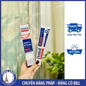 Kem đánh răng Denivit Whitening Pháp giúp loại bỏ vết ố vàng, trắng răng