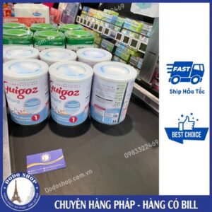 Sữa guigoz số 1,2,3,4 hàng air Pháp, hộp 830gr