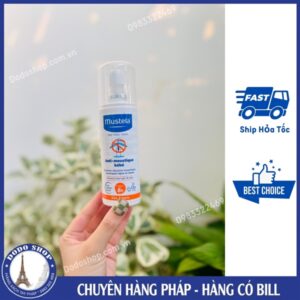 Xịt chống muỗi Mustela của Pháp dùng cho bé từ 2 tháng