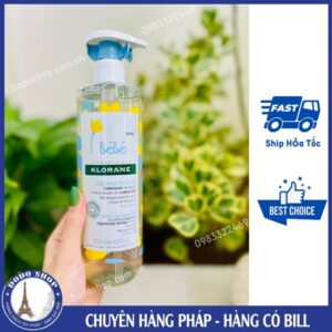 Sữa tắm gội Klorane Bébé hương hoa cúc dành cho bé từ sơ sinh