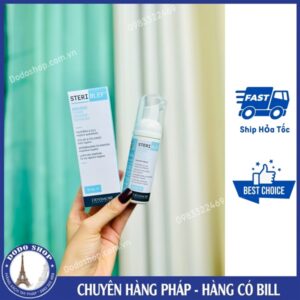 Bọt rửa mắt Steriblef Mouse Foam Schuim Schaum giúp làm sạch, vệ sinh mí mắt và lông mi