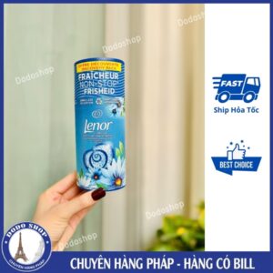 Viên xả vải khô Lenor của Pháp giúp quần áo thơm tho cả ngày