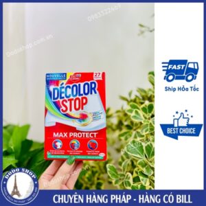 Giấy giặt Dcolor Stop Pháp giúp chống phai màu và làm sạch quần áo