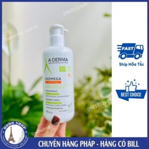 Kem dưỡng A-DERMA Exomega Lait dùng cho da khô, da cơ địa, chàm sữa